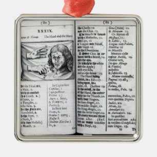 "Orbis Sensualium Pictus" Metalen Ornament