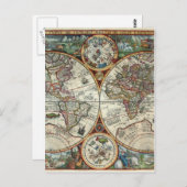 Orbis Terrarum 1594 - Carte du monde (Devant / Derrière)