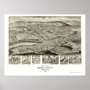Orbisonia & Rock Hill, PA Panoramic Map - 1906 Poster