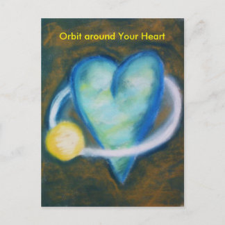 Orbite autour de votre carte postale Coeur