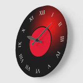 Orbite brillante rouge grande horloge (Angle)