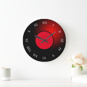 Orbite brillante rouge grande horloge (Maison)