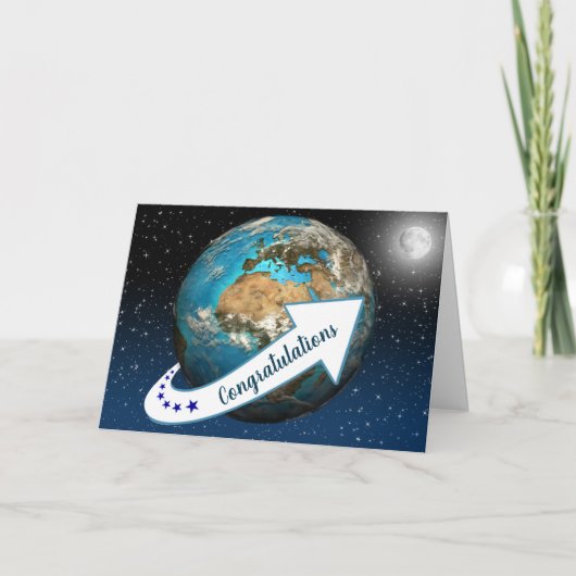 Orbite terrestre avec carte d'anniversaire de la L (Devant)