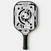 Orbitron Minimal -Abstract Geometric Line Art Pickleball Paddle (Achterkant)