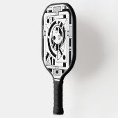 Orbitron Minimal -Abstract Geometric Line Art Pickleball Paddle (Links)