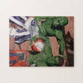 Orc Gladiator Football Fantasy Art Medium Puzzel (Horizontaal)
