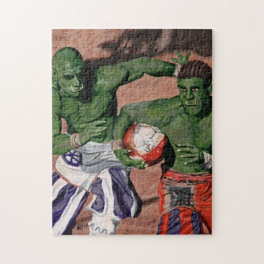 Orc Gladiator Football Fantasy Art Medium Puzzel (Verticaal)