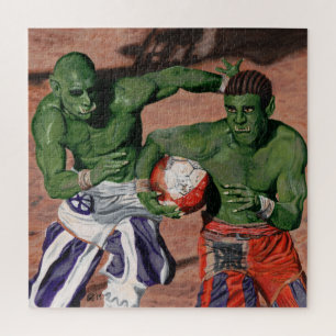 Orc Gladiator Football Imaginaire Art Grand Puzzle
