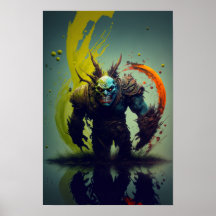 Orc Krijger Fantasy Poster | Gamer Kunst 2