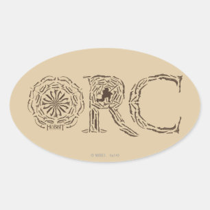 Orc Weapons Collage Ovale Sticker