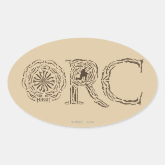 Orc Weapons Collage Ovale Sticker
