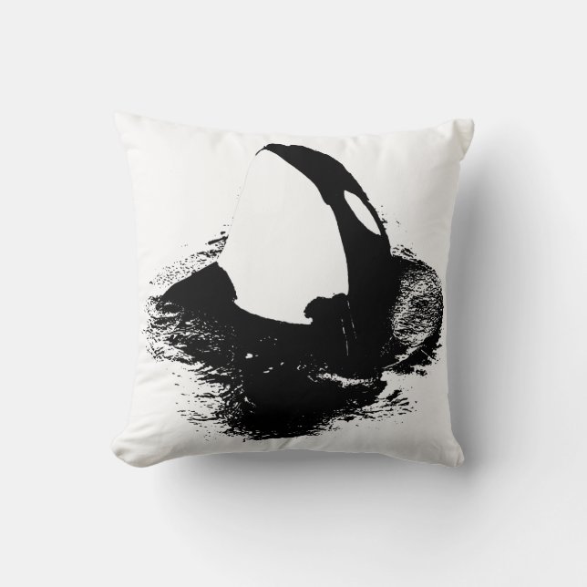 Orca accent pillow "killerwalvis" kussen (Voorkant)