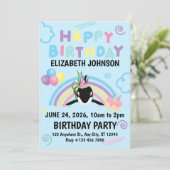 Orca Birthday Invitation in Blue (Debout devant)