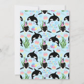 Orca Birthday Invitation in Blue (Dos)