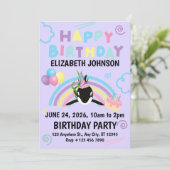Orca Birthday Invitation in Purple (Debout devant)