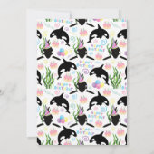 Orca Birthday Invitation in White (Dos)