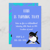 Orca Birthday Kaart (Voorkant / Achterkant)