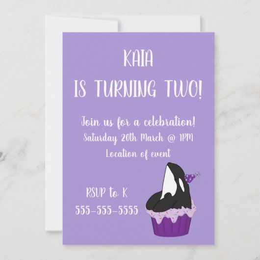 Orca Birthday Kaart (Voorkant)