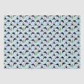Orca Birthday Tissue Paper in Blue Tissuepapier (Voorkant)