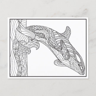Orca Black en White Briefkaart