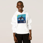 Orca (blanc) - Sweat à capuche pour garçon (Devant entier)