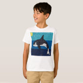 Orca (blanc) - T-Shirt de base pour garçon (Devant entier)