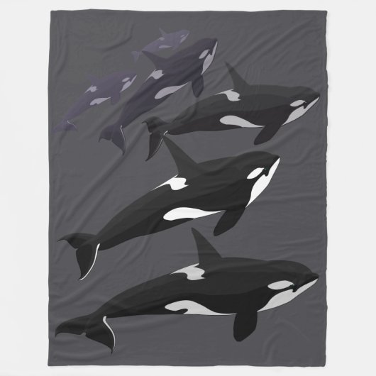 Orca Blanket Cool Killer Whale Art Fleece Blanket (Voorkant)