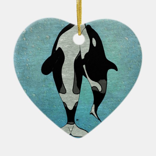 Orca Blue Keramisch Ornament (Voorkant)