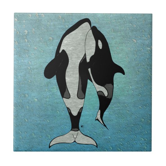 Orca Blue Tegeltje (Voorkant)