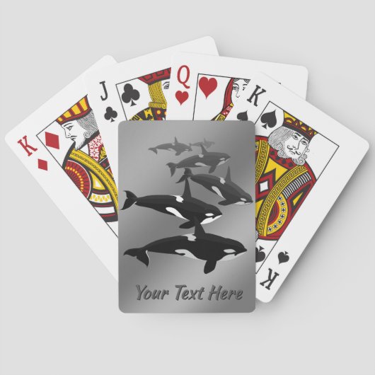 Orca Cards Custom Killer Whales Art-speelkaarten Pokerkaarten (Achterkant)