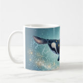 Orca Cartoon Stijl levendig Kleurrijk Cute Koffiemok (Links)