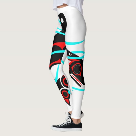 Orca design leggings (Gauche)