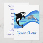 Orca & Dolphin in the Waves You've Kaart (Voorkant / Achterkant)
