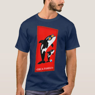 Orca Family Beach Zee Art Killer Whale Family Cute T-shirt