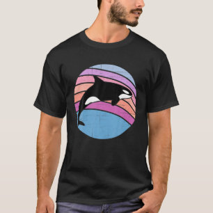 Orca Family Retro Art, Killer Whale Family T-shirt