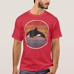 Orca Family Retro Art, Killer Whale Family T-shirt