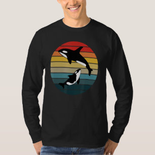 Orca Family Retro Killer Whale Family T-shirt