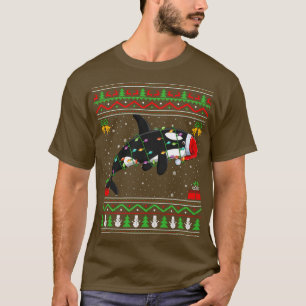 Orca Fish Lover Matching Ugly Orca Kerstmis T-shirt