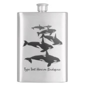 Orca Flask Custom Killer Whale Art Drink Flask Flacon (Voorkant)