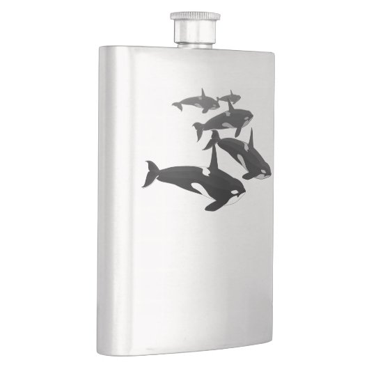 Orca Flask Custom Killer Whale Art Drink Flask Heupfles (Rechts)