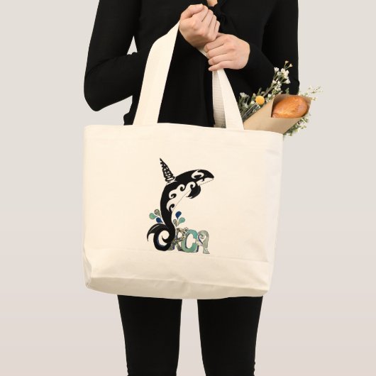 Orca Freedom Art Grote Tote Bag (Voorkant (product))