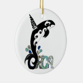 Orca Freedom Art Keramisch Ornament (Rechts)