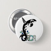 Orca Freedom Art Ronde Button 5,7 Cm (Voorkant /achterkant)