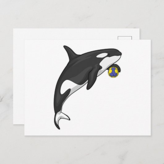 Orca Handbalspeler Handbal Briefkaart (Voorkant / Achterkant)
