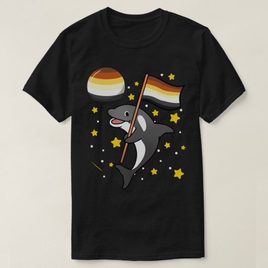 Orca In Space Gay Bear Pride Pullover Hoodie (Design devant)