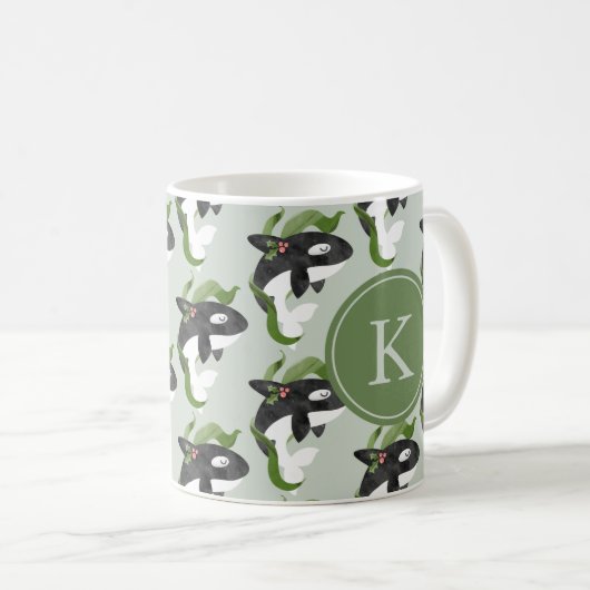Orca Initiaal Kerstmis Mok (Voorkant rechts)