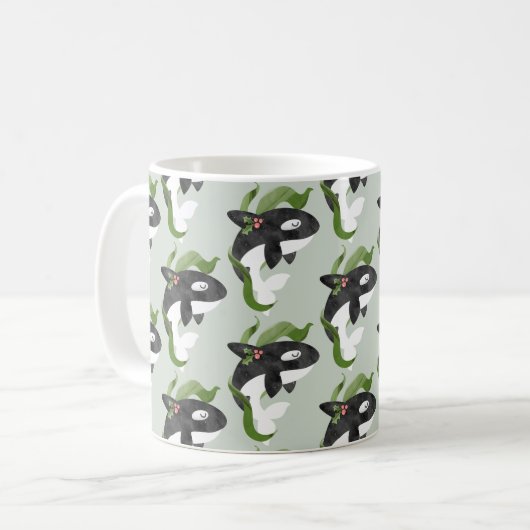 Orca Initiaal Kerstmis Mok (Voorkant links)