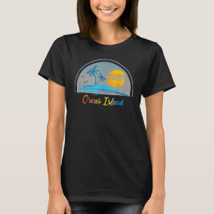 Orca Island Wa Washington Souvenir Palm Tree Surfe T-shirt