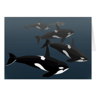 Orca Kaarten personaliseren Killer Whale Art Kaart
