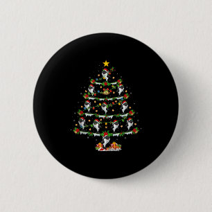 Orca Kerstboom Lichtjes Grappig Zee Dier Orca W Ronde Button 5,7 Cm